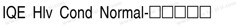 IQE Hlv Cond Normal字体转换